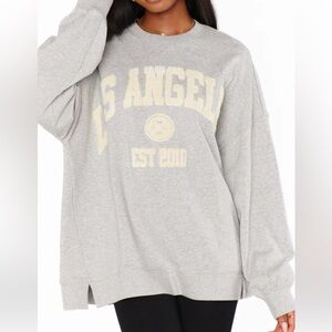 Show Me Your Mumu Steve Crewneck Sweatshirt in Los Angeles Graphic Size Large
